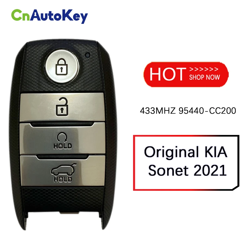 CN051129 Original 95440-CC200 For KIA Sonet 2021 Smart Remote Key 4 Buttons 433 MHZ FCC ID FOBP956S20