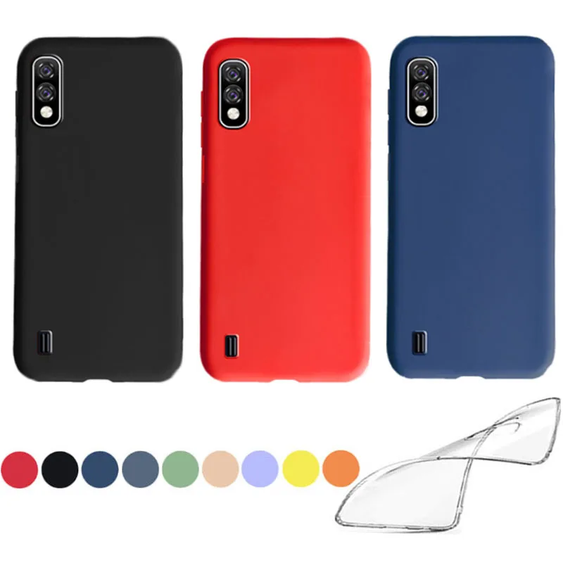 Soft case for Samsung galaxy M01 cover M 01 A01 core red blue pink yellow transparent silicone cover for samsung galaxy M01 case