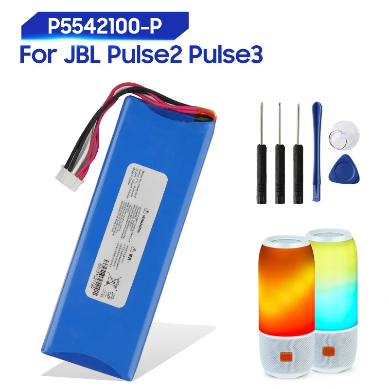 Original Replacement Battery For JBL Pulse3 Pulse2 Pulse 3 Pulse 2 P5542100-P Genuine Battery 6000mAh