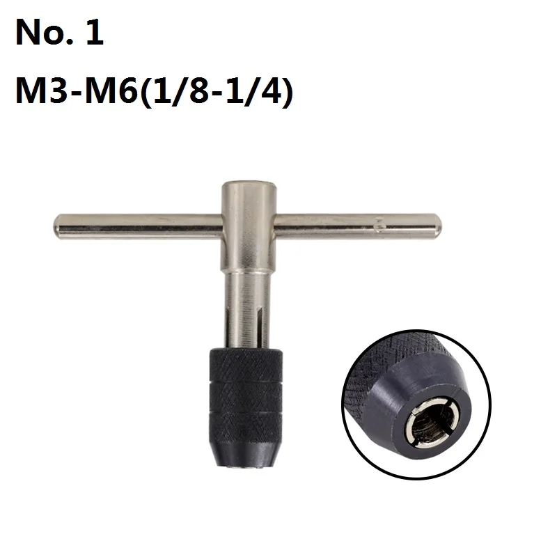 T Type Tap Wrench Holder M3-M12 Tapping Tool  Hand Tap Adjustable Holder Screw Thread Wrench Metalworking Machine Wrench Drill