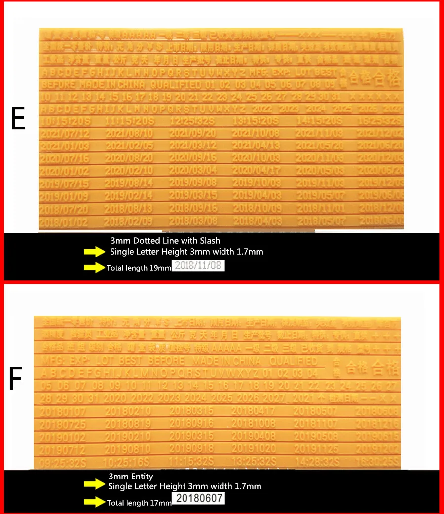 Máquina de codificación portátil A6, máquina de escritura pequeña, impresora de fecha de tinta manual, máquina de estampado de Fecha