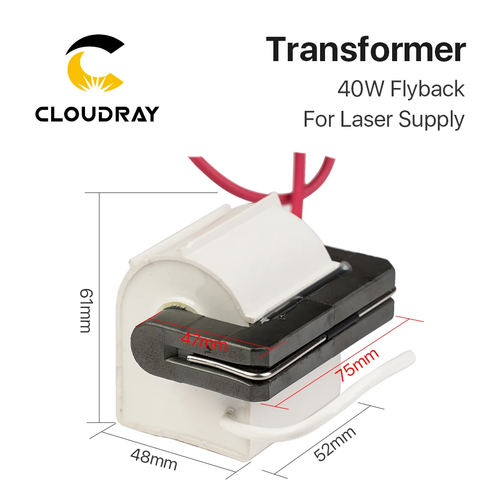 Cloudray – transformateur Flyback haute tension 40W, modèle C pour alimentation Laser CO2 40W