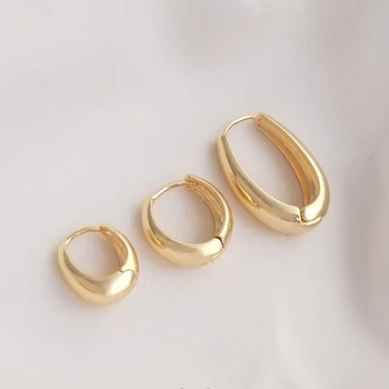 색상 유지 14K 트루 골드 충전 구리 워터 드롭 후프 귀걸이 걸쇠 DIY 쥬얼리 액세서리 만들기