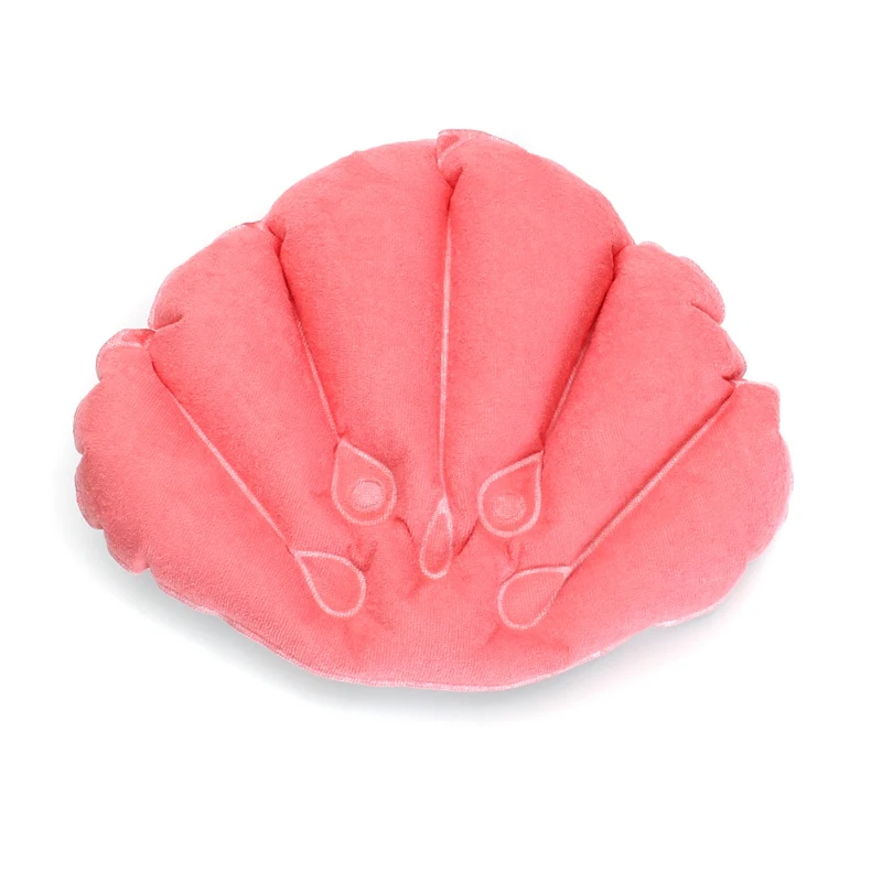 New Bathroom Products Home Spa Inflatable Bath Pillow Cups Shell Shaped Neck Bathtub Cushion Random Color Bathroom Accessories