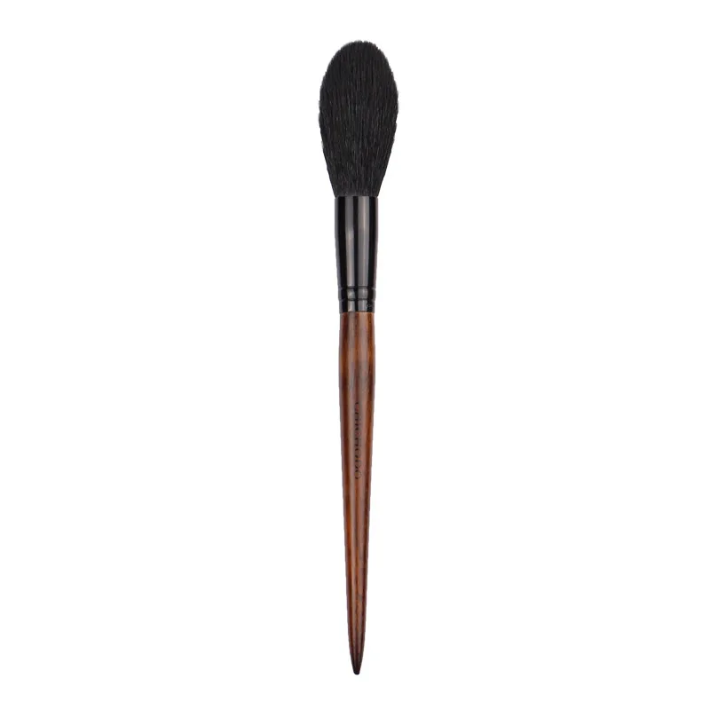 Chichodo 1 Piece Buffing makeup brushes Highlighter Wood handle Blusher Powder contour Make up brushes Goat Hair