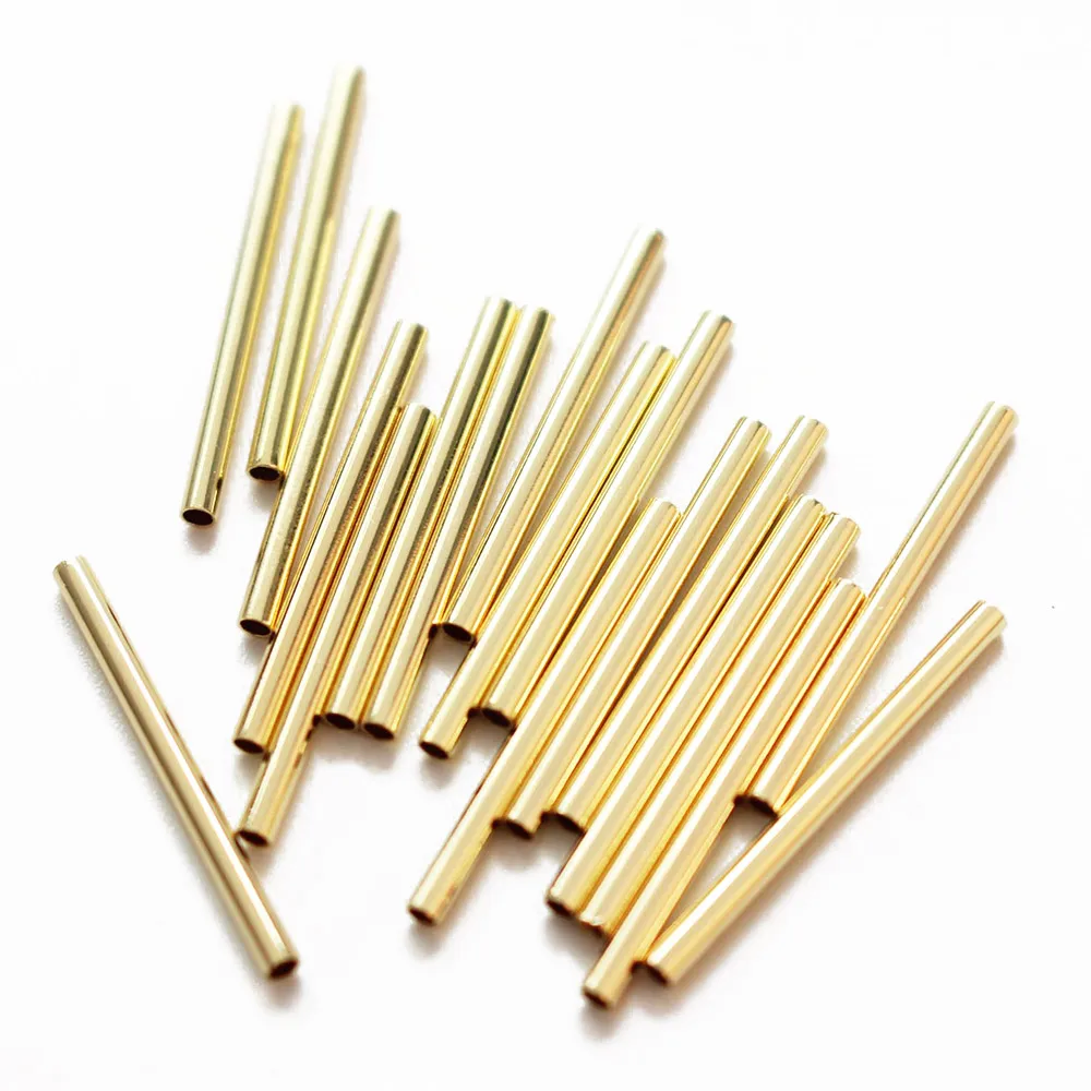 10pcs Hollow Straight Tube DIY Earrings Jewelry Making Tools Findings Basic Components Color Retaining Copper Material