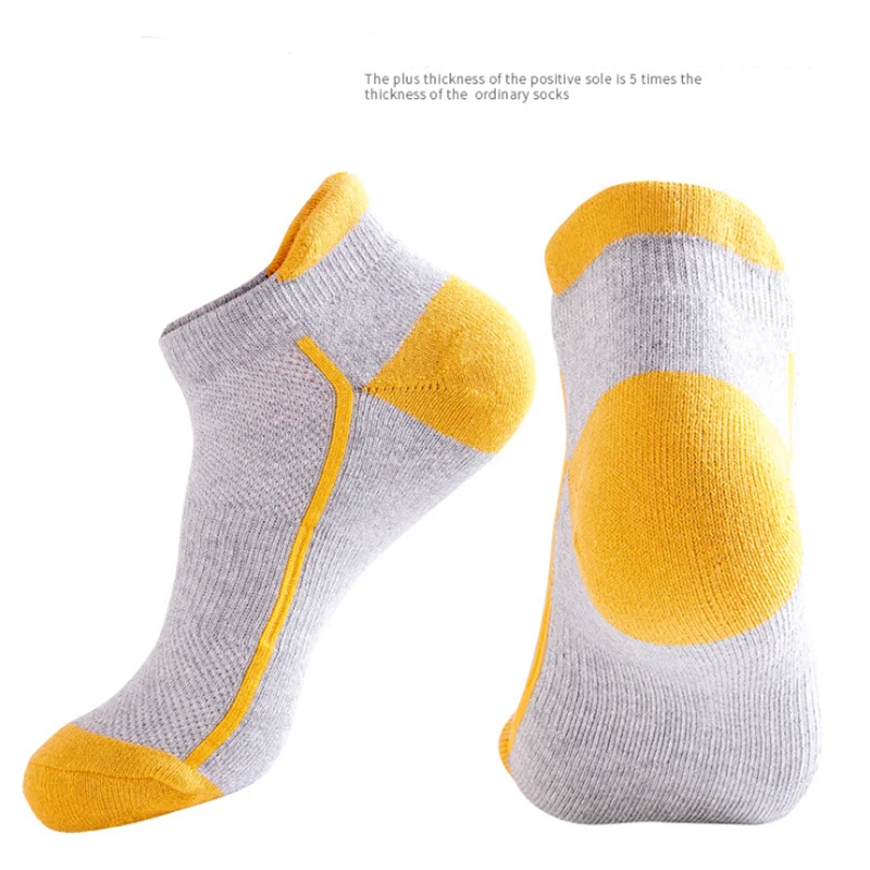 Dropshipping Men's Sports Socks Hit Color Football Towel Bottom Non-Slip Short Tube Running Socks Cycling Fitness Basketball Gym