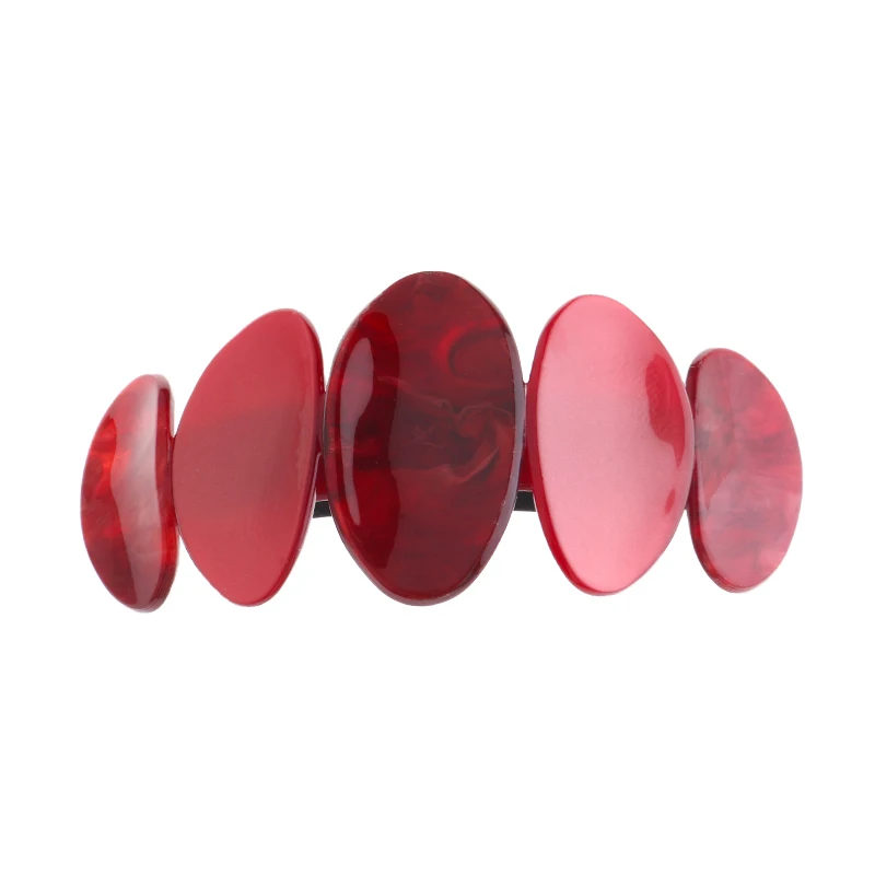 Mi Dairy Brand high quality hot sale six colors oval-shaped Spring Ponytail clips Korean version hairpin headwear