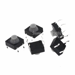 20pcs 8*8*5mm Touch switch DIP Silicone mute switch 4Pins Light touch switch 8x8x5