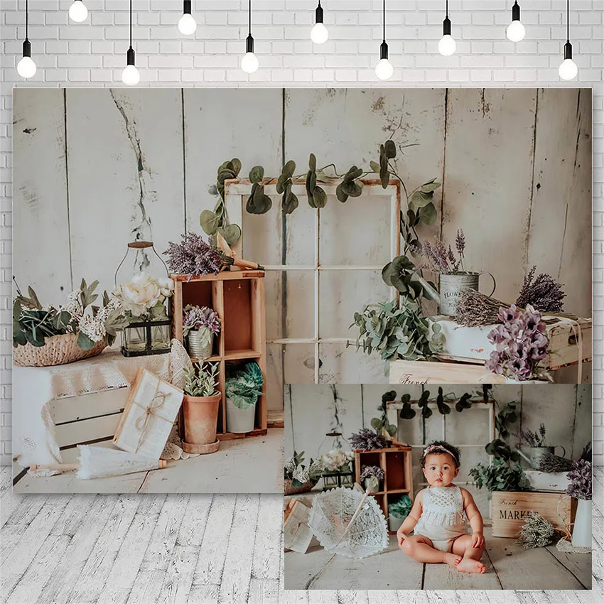 Avezano Spring Backdrop Photography Flower Garden Plant Market Baby Kids Birthday Portrait Background Decor Photo Studio Props