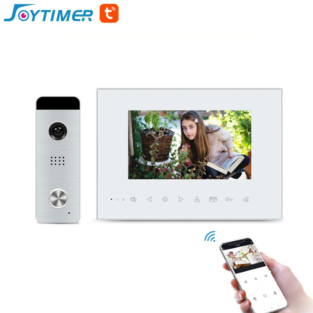 Wired Video Intercom für Start System Wohnung 7 Inch Screen Monitor Türklingel Anruf Panel Sprechen Rekord Entsperren