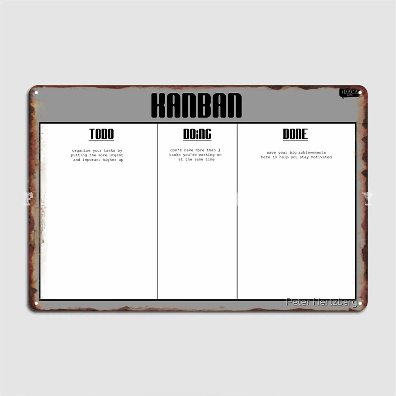 Kanban Board Metal Sign Cinema Living Room Pub Garage Designing Garage Decoration Tin Sign Posters