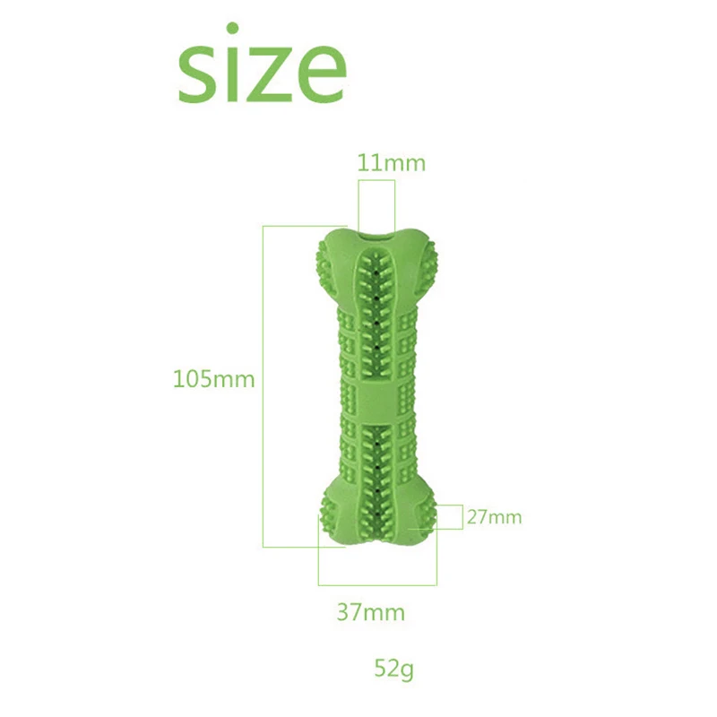 Pet Dog Toothbrushes Chew Toy Doggy Brush Stick Soft Rubber Teeth Cleaning Dot Massage Toothpaste for Small Dogs Pets Toothbrush