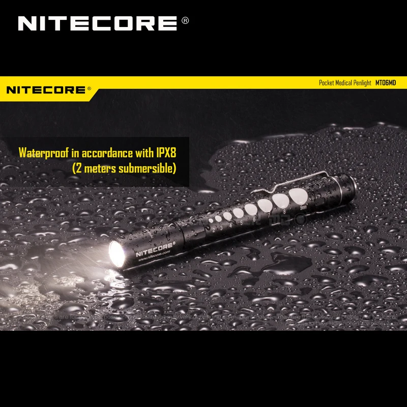 Factory Price Nitecore MT06MD Lightweight & Portable Pocket Flashlight Medical Penlight for Doctors