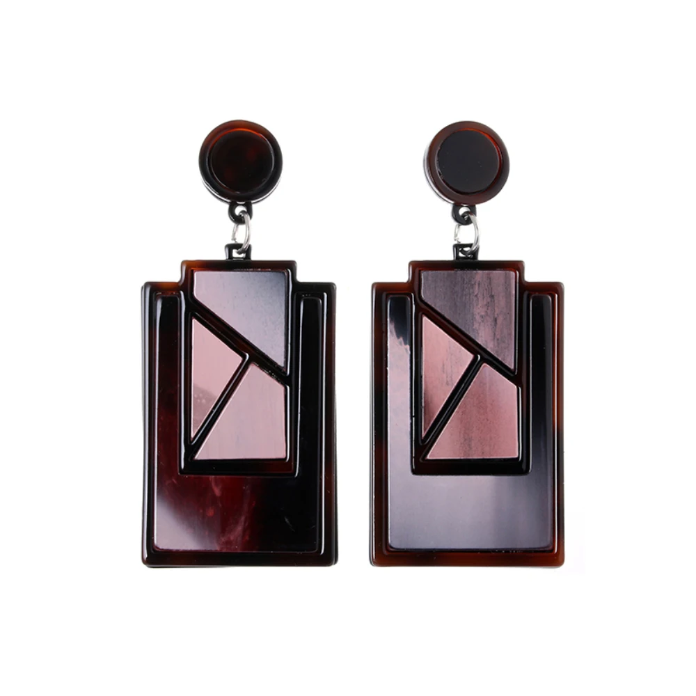 FishSheep Statement Large Geometric Acrylic Drop Earring For Women Trend Resin Big Luxury Earrings 2022 New Fashion Jewelry Gift