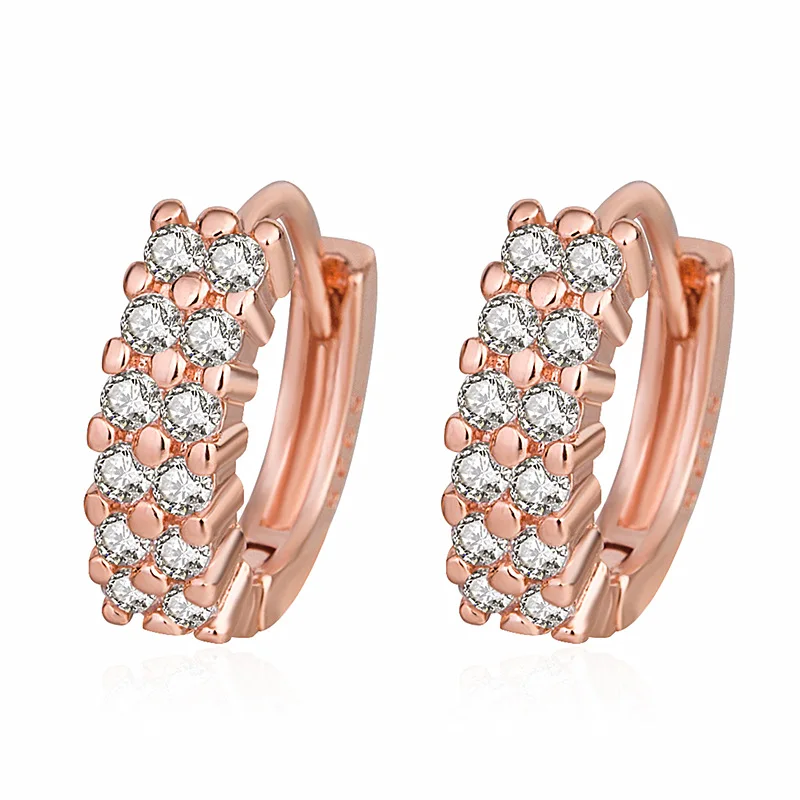 

Fashion Drop Earrings 925 Silver Jewelry Accessories with Zircon Gemstone Rose Gold Color Earrings for Women Wedding Party Gifts