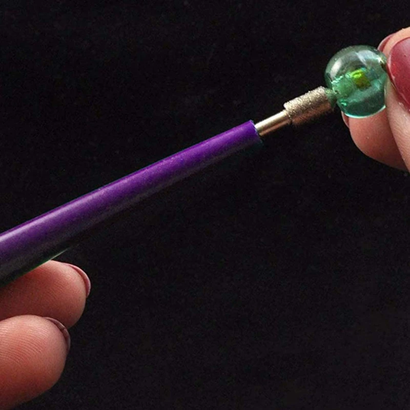 Set di alesatori per perline da 5 pezzi Set di alesatori per perline con punta diamantata strumento di ingrandimento del foro per perline di legno in metallo di plastica di vetro