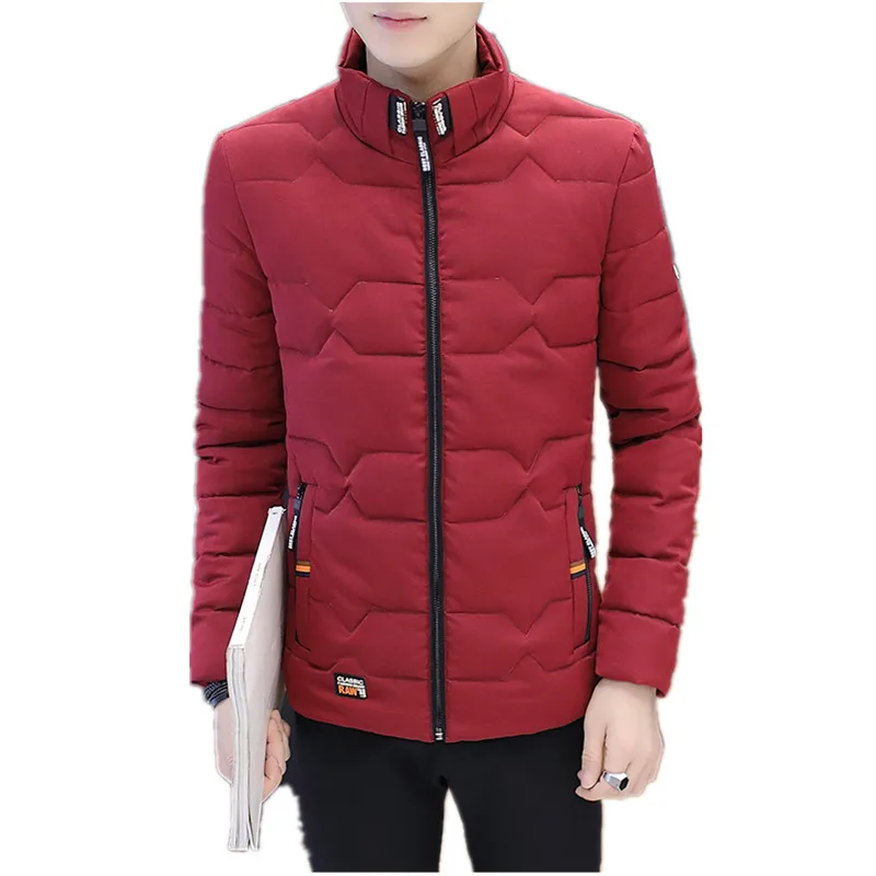 Männer Jacke Winter Neue Stil padded Jacke Korean-stil Slim Fit Kurze Baumwolle gefütterte Clothesome Männer Tragen co