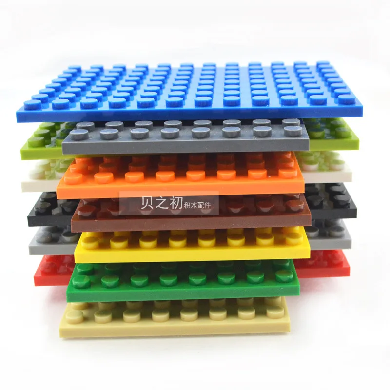 

100g Bulk Parts 8x12 Thin Bricks Building Blocks Plastic Base Plate MOC Figure Model Assemble Educational Toys for Children Gift