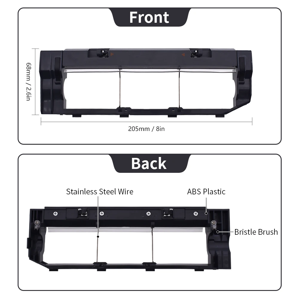 Rolo principal escova capa compatível com xiaomi mijia 1/1s roborock s55 s5 s5max s51 s52 s6 s55 t6 t4 robô aspirador de pó parte