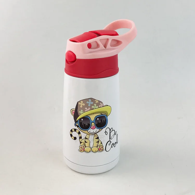 350ml Sublimation Blank Stainless Steel Drinking Water Bottle Sports Outdoor Thermos Flask Drink Bottle For Kids Children