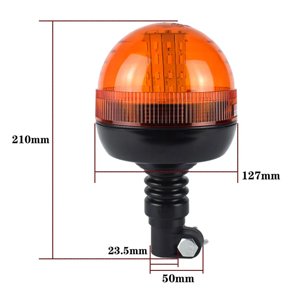 LED Beacon Light Warning Roof Strobe Rotating Flashing Amber Emergency Lamp for Kubota Tractor Trailer Boat  John Deere Case IH