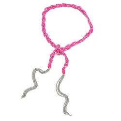 Tie Handmade European Fashion Thin Rope Bracelets for Girl Stainless Steel Chain Bracelet Tassel Jewelry Female pulseras mujer