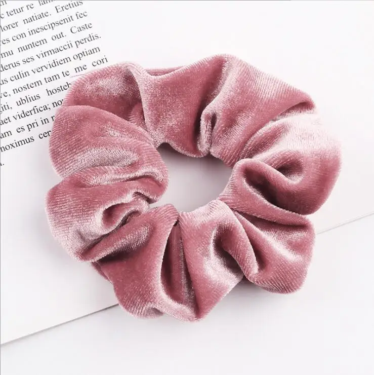 33Colors Korea Velvet Hair Scrunchie Elastic Hair Bands Solid Color Headbands Women Girls Ponytail Holder hair accessories Gift