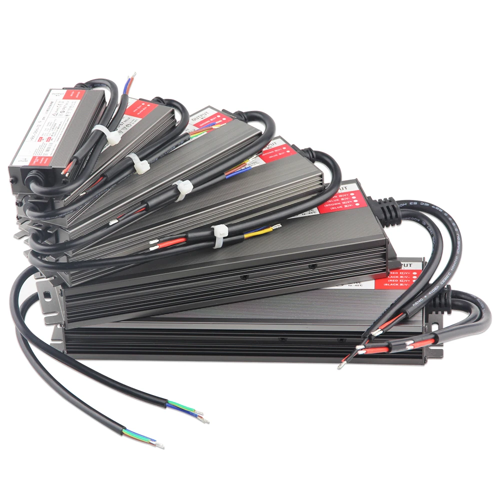 Waterproof Lighting Transformers AC 220V To DC 12 V 24V LED Driver Power Supply 60W 100W 150W 200W 300W 600W Outdoor Waterproof