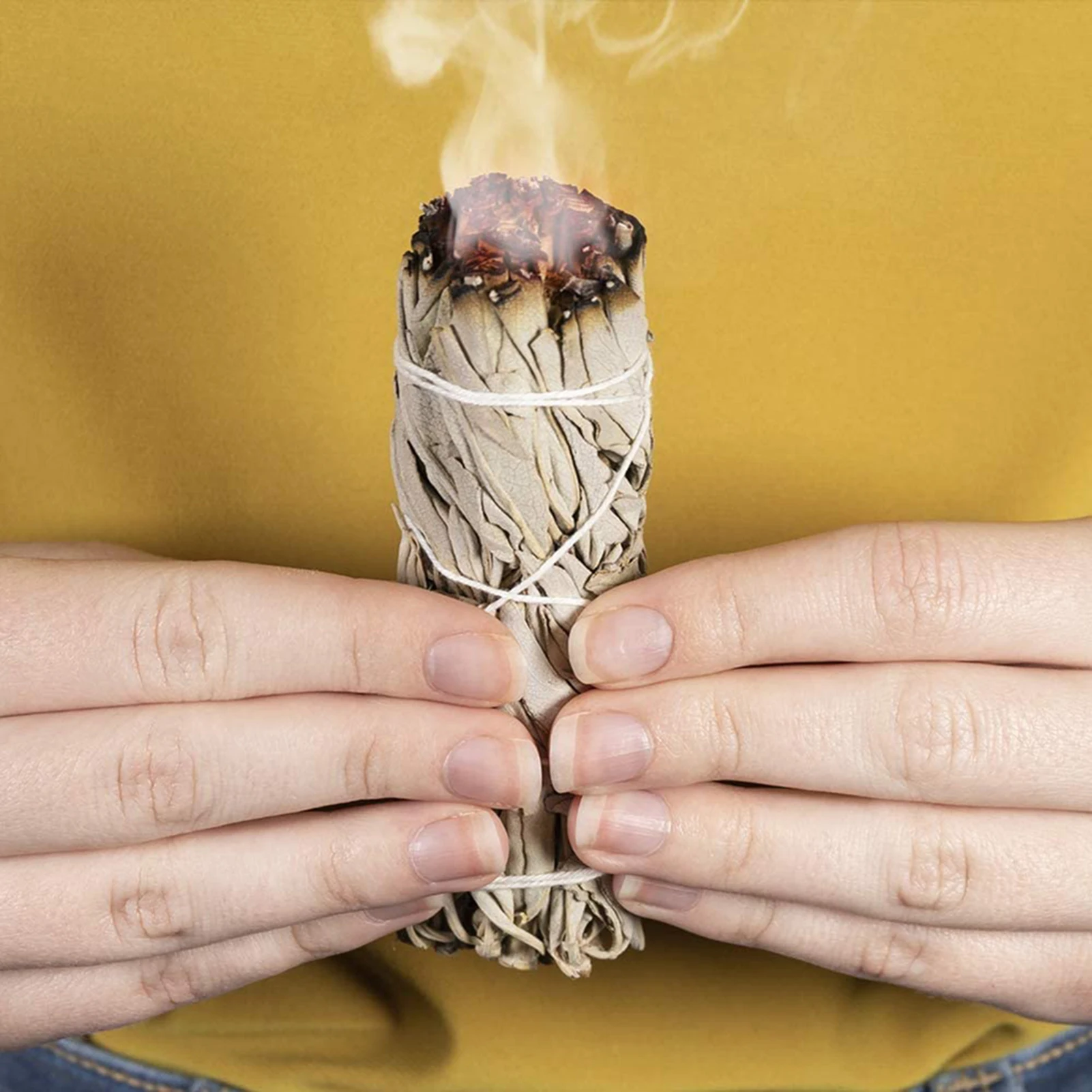 White Sage Bundles Smudge Sticks Indoor Purification Smoking Leaf Wands For Home Cleansing Healing Meditation Smudging Rituals