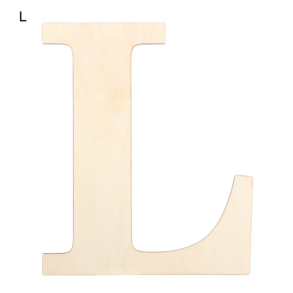 Wedding Party Supplies Wall Door Ornaments 30CM Wooden Letters Blank Paintable Unfinished Alphabet DIY Wood Craft