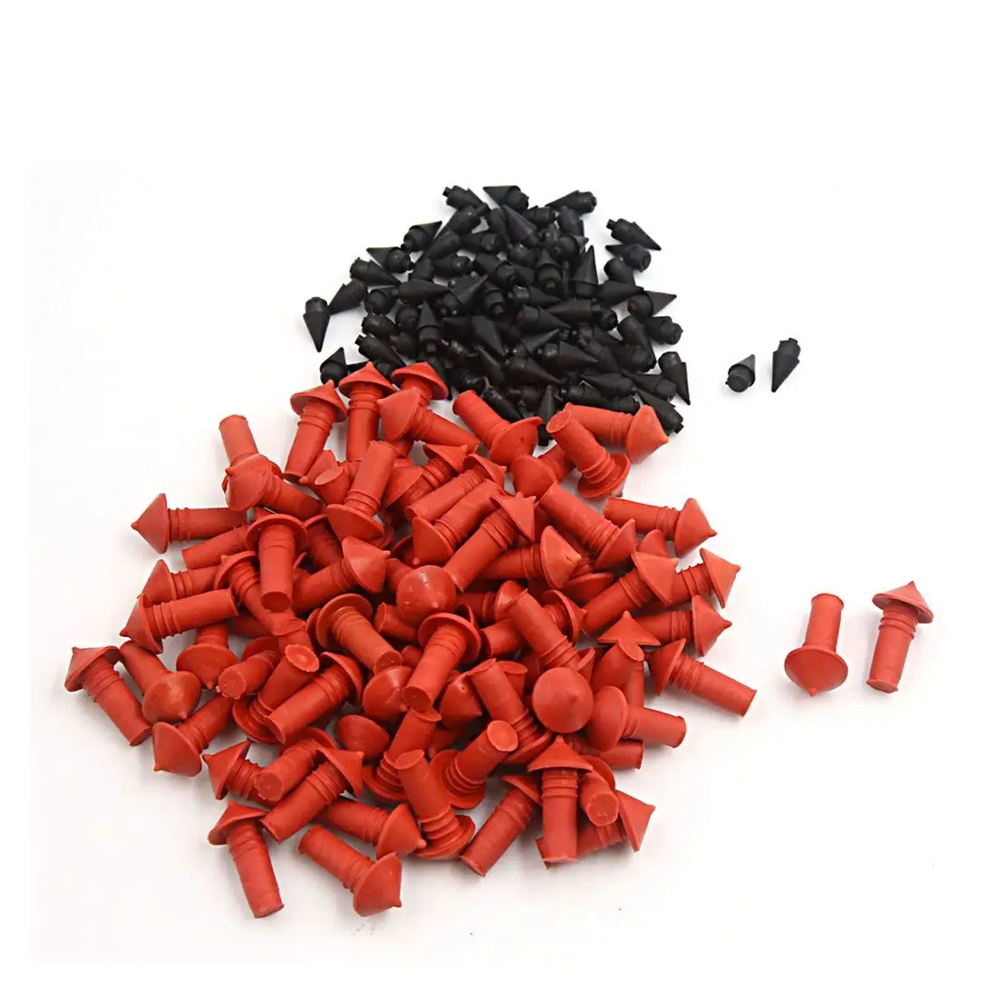 X Autohaux 170Pcs Universal Mushroom Shaped Tire Repair Insert Plugs Red Black 7mm