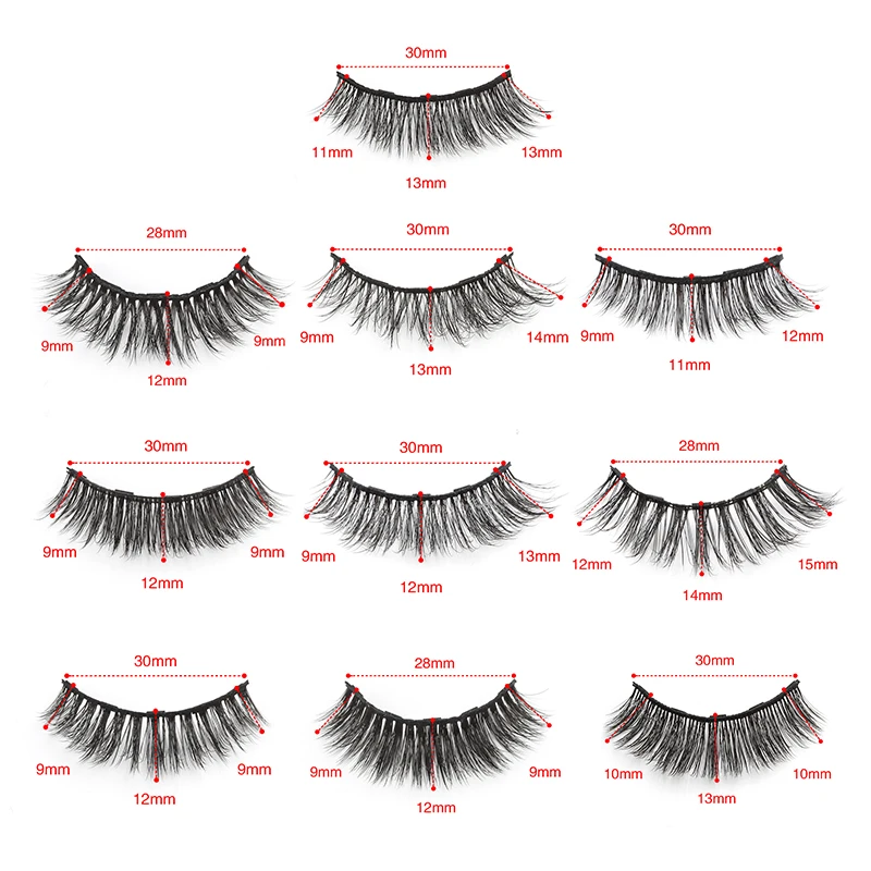 1 pair Magnetic Eyelashes False Eyelashes Set Magnetic Liquid Eyeliner Set Waterproof Long-Lasting False Eyelash Extension