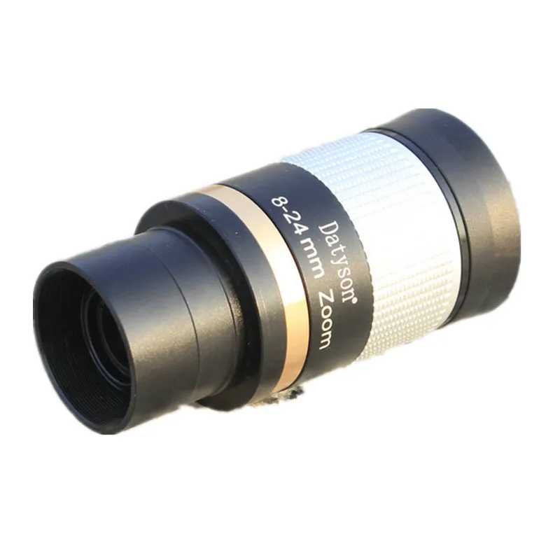 Datyson Telescope Accessories 1.25 Inches 8-24mm Zoom Optical Glass Broadband Green Film Eyepiece Full Metal Continuous Zoom