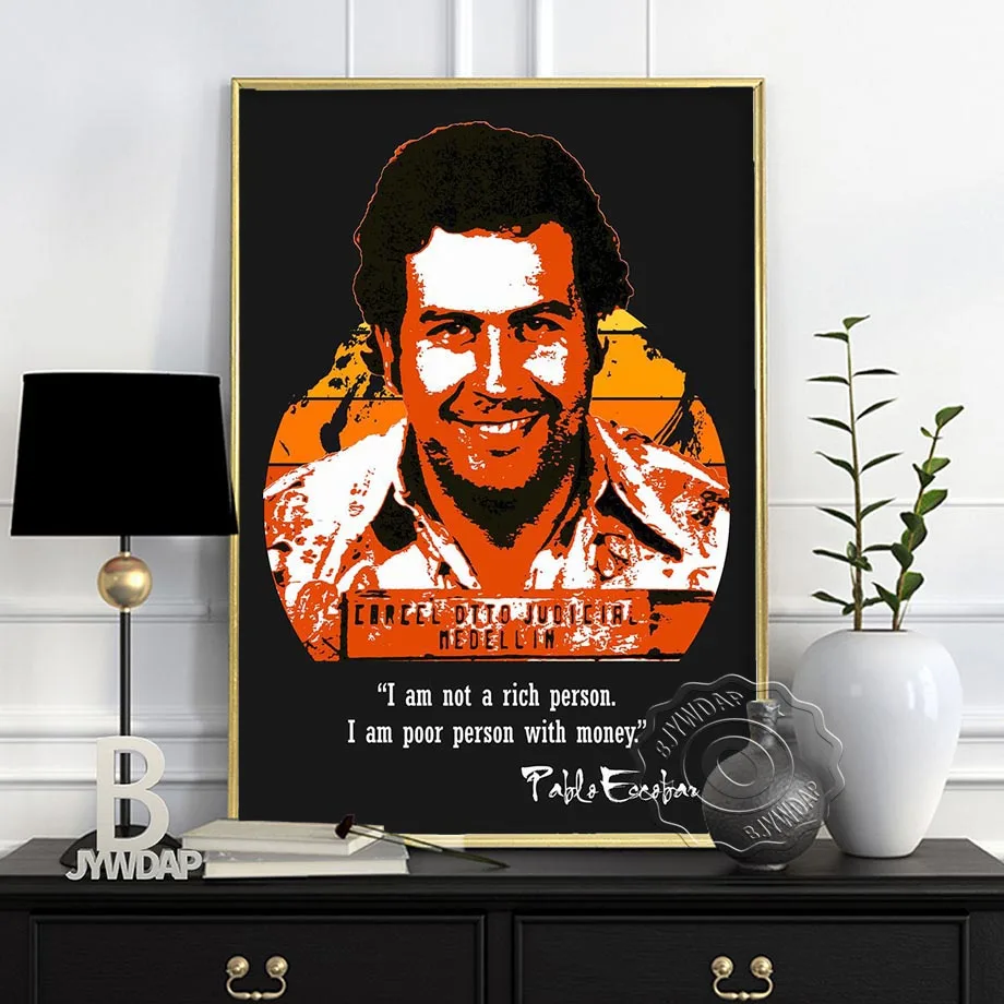 Pablo Escobar Character Legend Retro Vintage Poster And Prints Painting Wall Art Canvas Wall Pictures For Living Room Home Decor