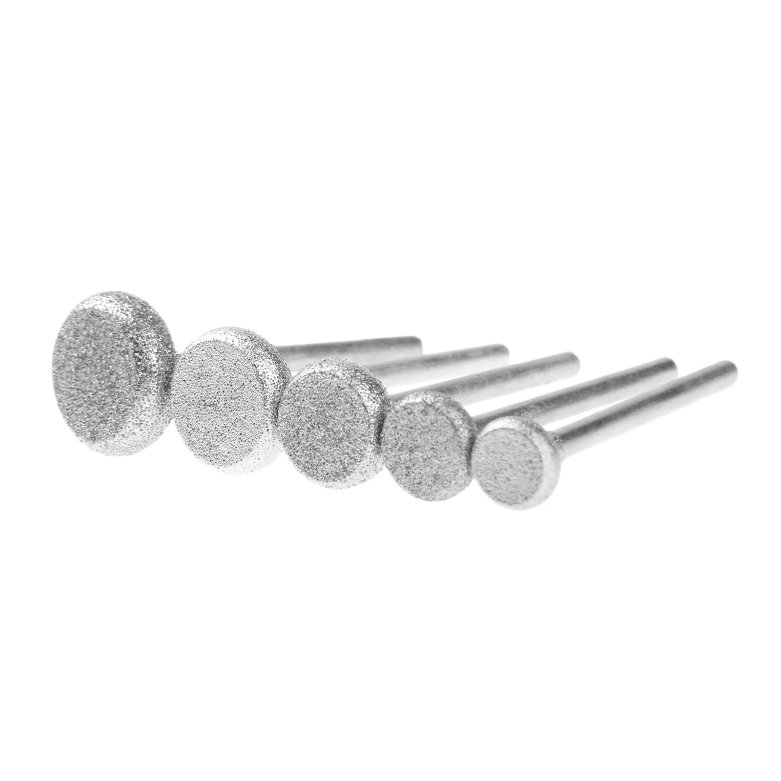 5Pcs 3mm Shank Diamond Grinding Head Abrasive Polishing Grinding Nail Bit Jade Stone Metal Cutting Carving Drill Burrs