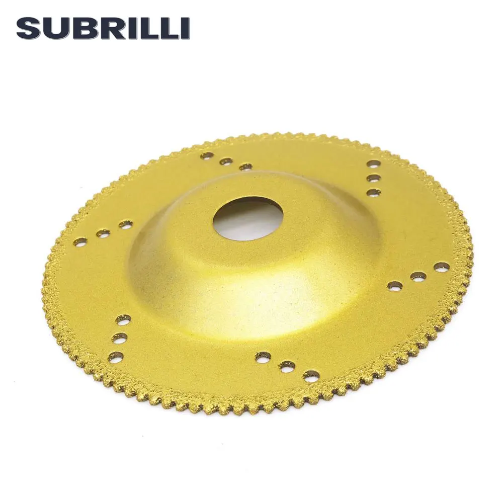 Subrilli 4 "vácuo soldadas disco de corte diamante multi purpose rebolo lixar prato para pedra granito mármore telha de concreto