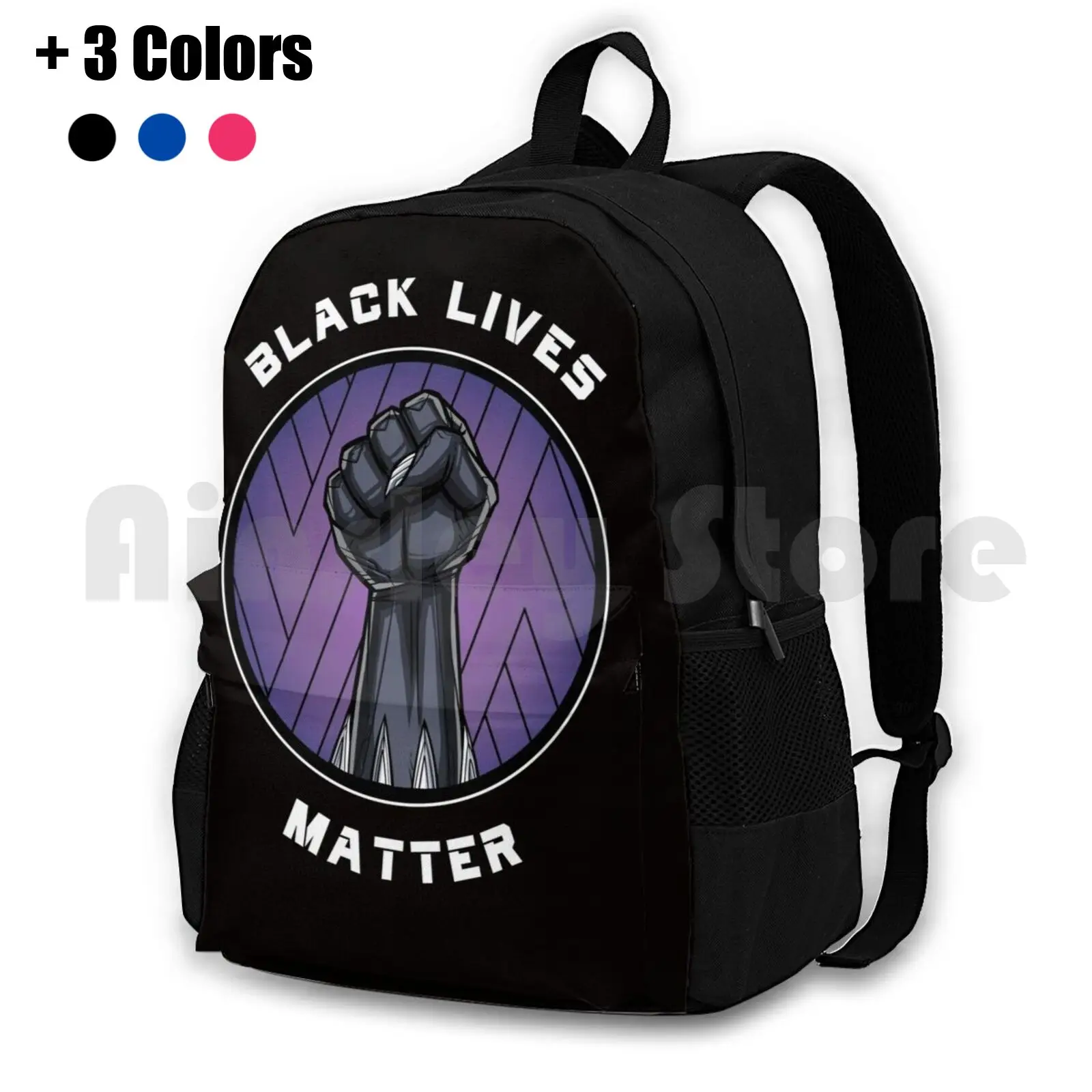 Black Lives Matter-Panther Outdoor Hiking Backpack Waterproof Camping Travel Panther Comics Hero Superhero Wakanda Black Lives