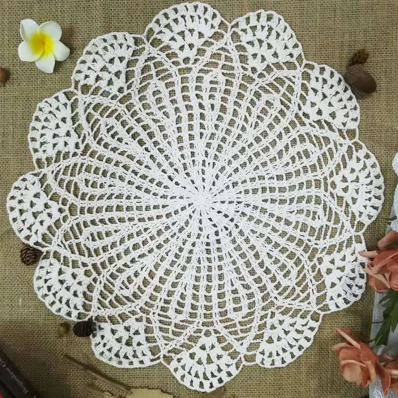 

Modern Cotton Crochet Bed Table Runner Cloth Cover Dining Lace Tea Coffee Tablecloth Mat Christmas Party Wedding Decor