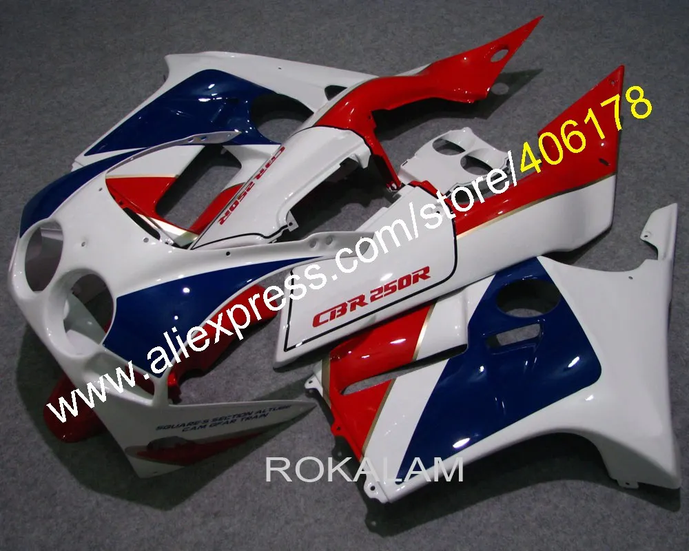 Cheap Fairing For Honda CBR 250 RR CBR250RR MC19 1988 1989 88 89 Red Blue Motorcycle Fairing (Injection Molding)