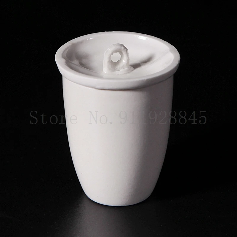 10pcs 20/25/30ml Ceramic volatilization crucible with lid, lab Ceramic crucible for coal quality analysis at high temperature