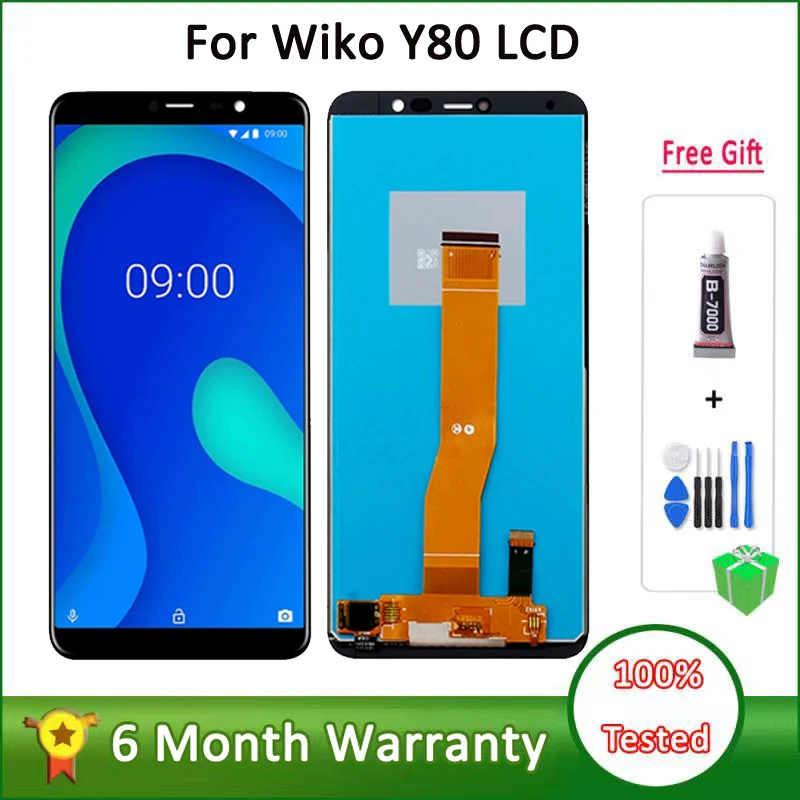 

5.99" LCDs For Wiko Y80 LCD Display + Touch Screen Digitizer Assembly Replacement LCD For Wiko Y80 Screens