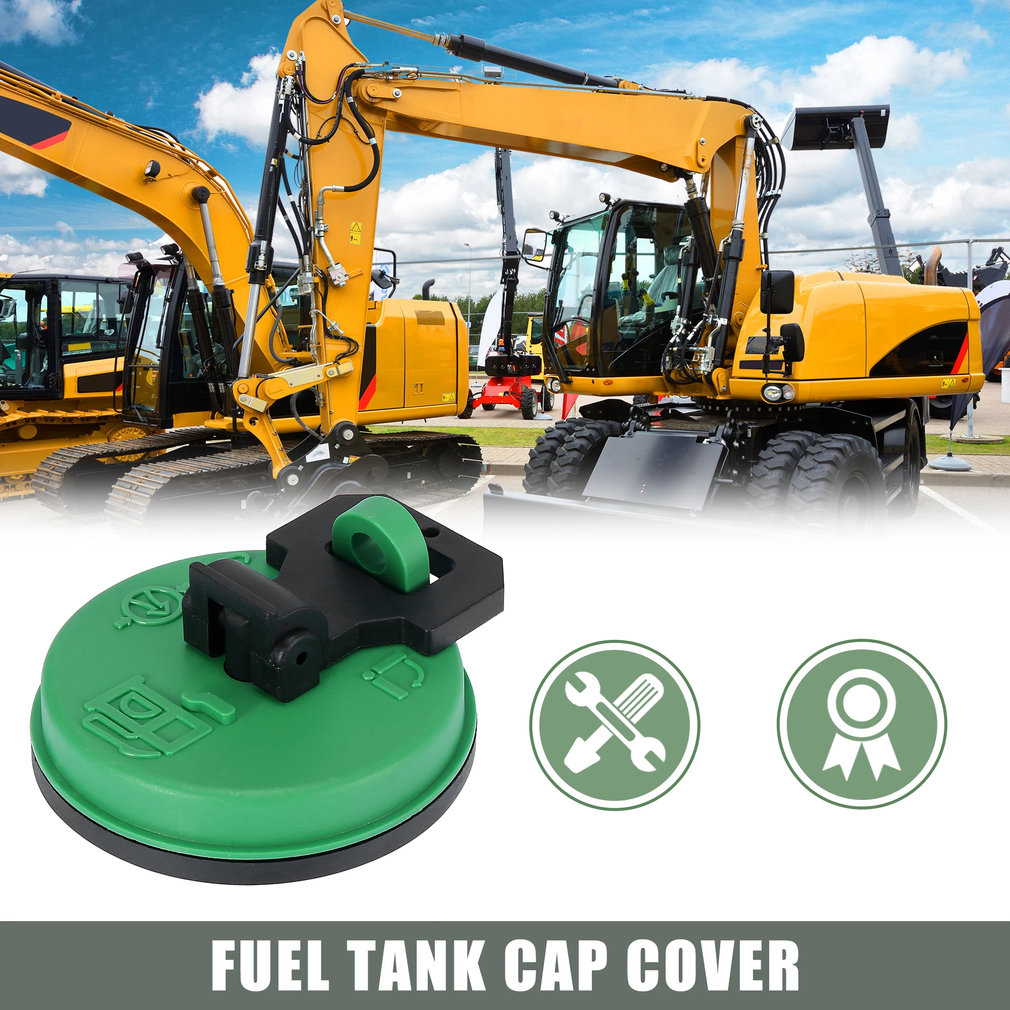 

Uxcell 1428828 142-8828 Auto Fuel Tank Cap Cover Gas Fuel Cap Tank Filler Cover for Caterpillar Cat Engine E320B