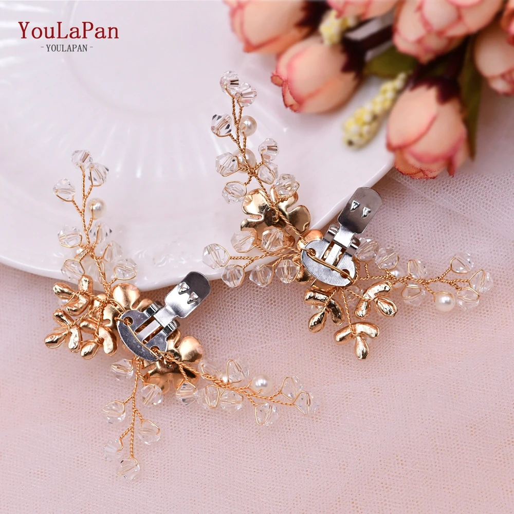 YouLaPan High Heels Shoe Clips Bridal Women Decoration Alloy Flower Handmade Charm Buckle Shoe Clip Wedding Shoe Accessories X48