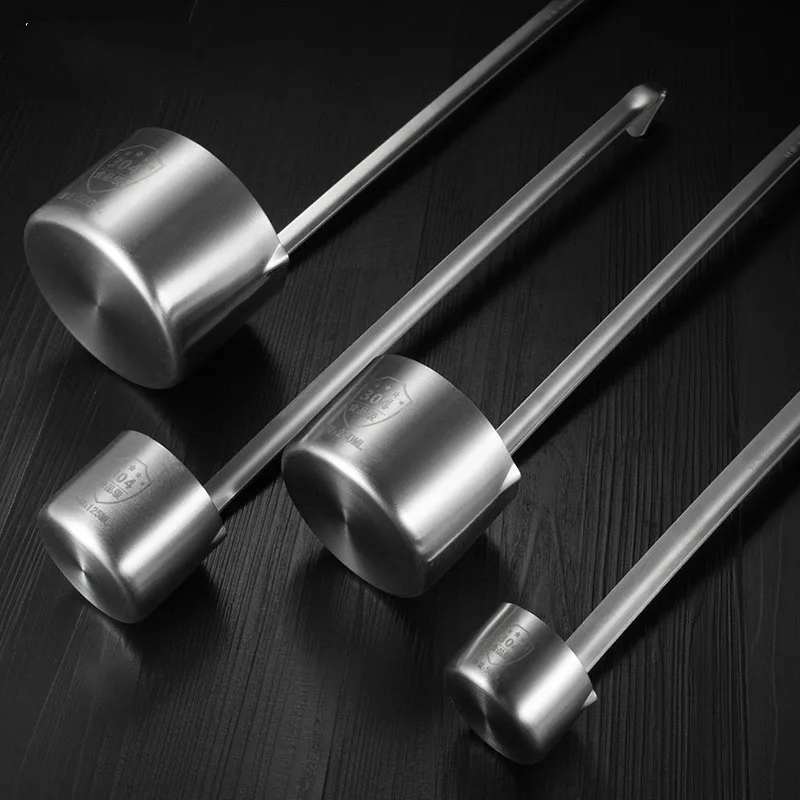 304 Stainless Steel Long Handle Wine Spoon, Oil Extraction Riser, Hanging Drinking Pouring, Measuring Spoons