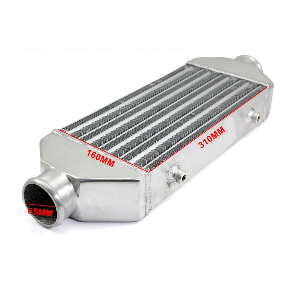 R-EP Intercooler Universal 310X160X65mm Aluminum Radiator 2.5inch Inlet 65mm Outlet Cold Air Intake for Turbo Radiador