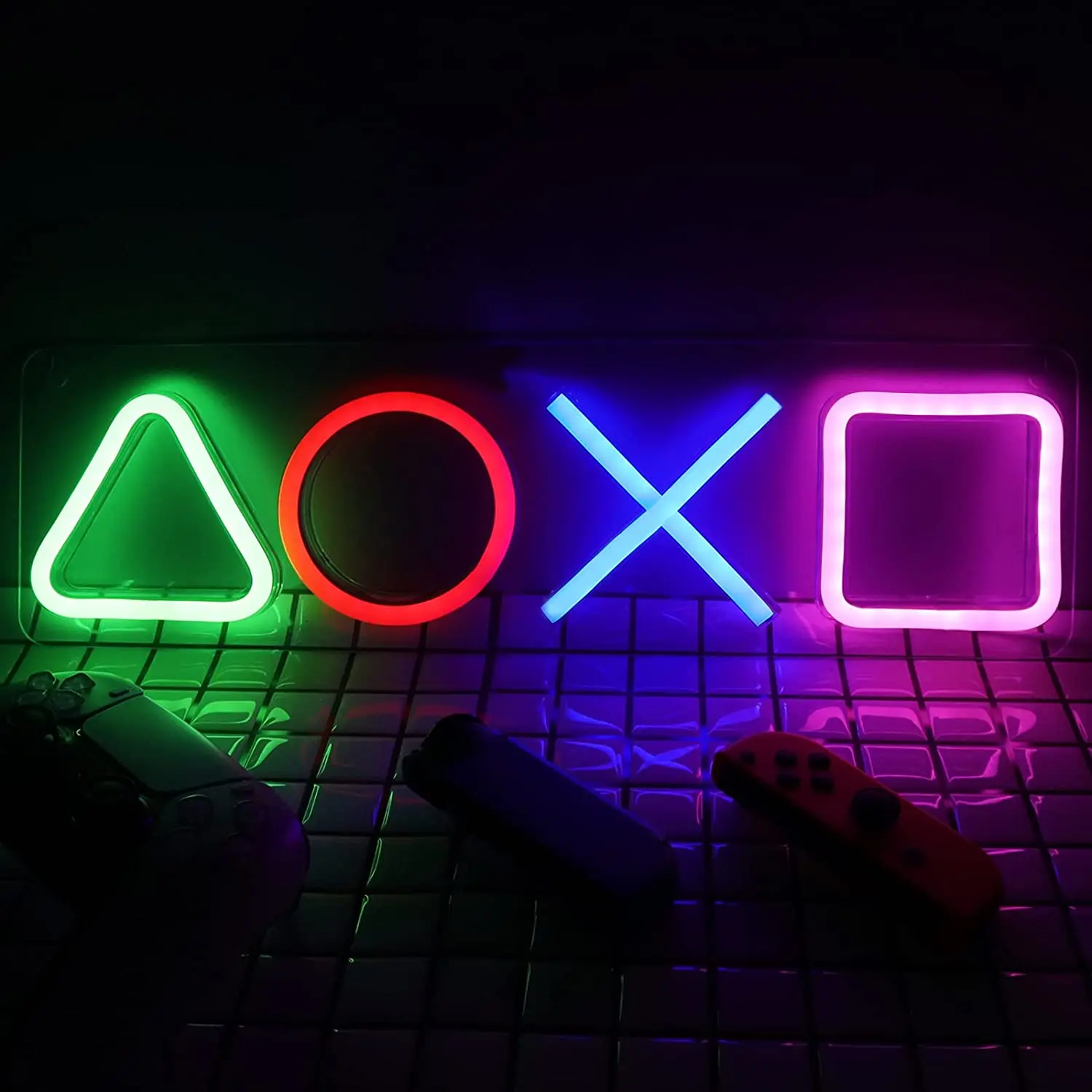 PS4 Game Icon Neon Sign Light LED Neon Lamp Wall Hanging Atmosphere Night Light For Game Room KTV Bar Decoration Birthday Gifts