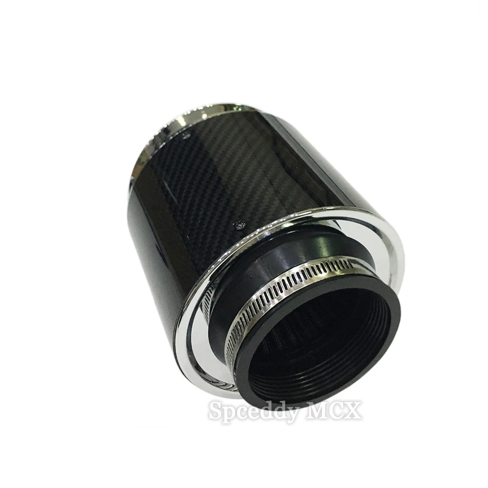 ID 51/57/63/76/80/89mm Car Sport Cold Air Intake Stystem High Flow Carbon Air Filter Kit With Air Intake Pipe Universal