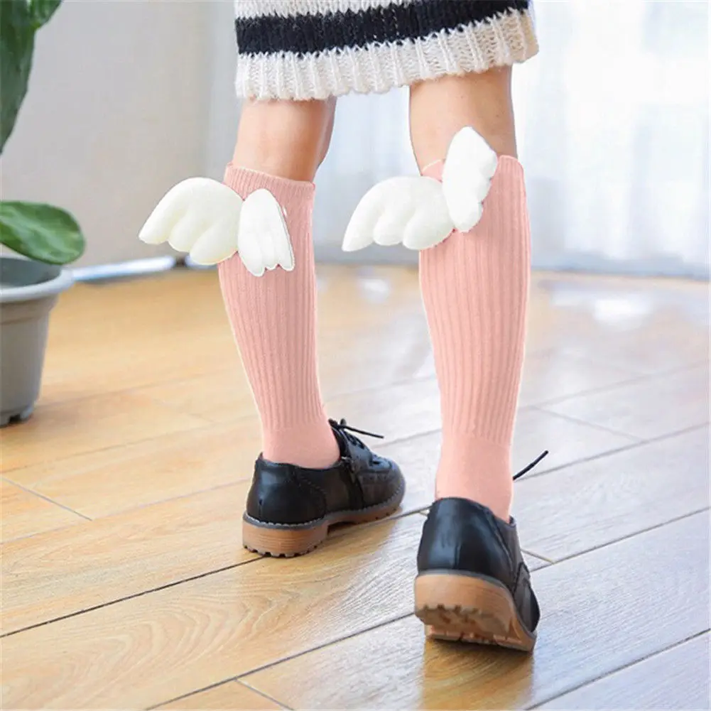 0-4Y New Baby Infant Kid Cotton Warm Angel Lovely Wing Stockings Newborn Knee Tight For Toddler Stockings