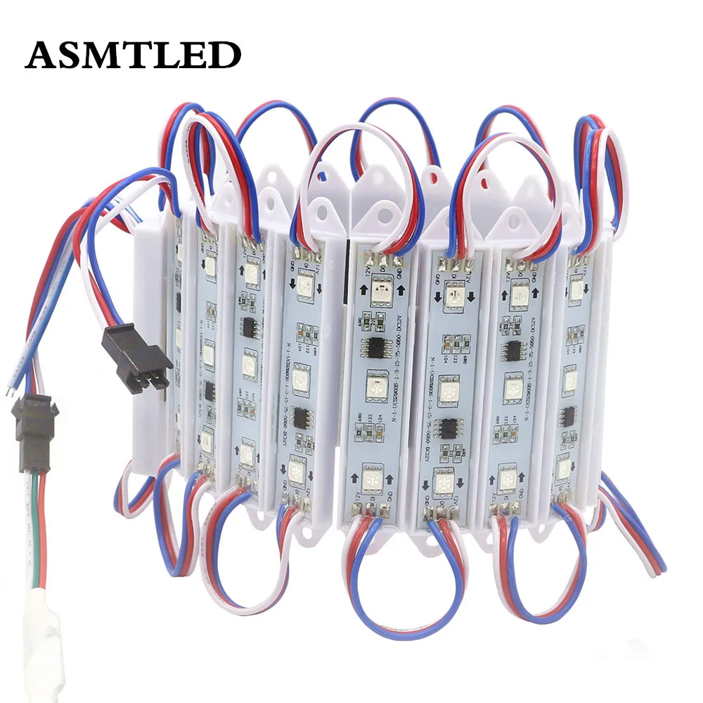 20pcs DC12V WS2811 Full Color LED Pixel Module Light IP68 Waterproof SMD 5050 RGB Dream Color Digital LED Strings